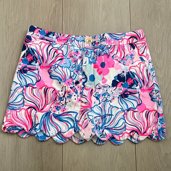 Lilly Pulitzer Pink and Blue Floral Women's Skirt/Skort - Picture 1 of 5